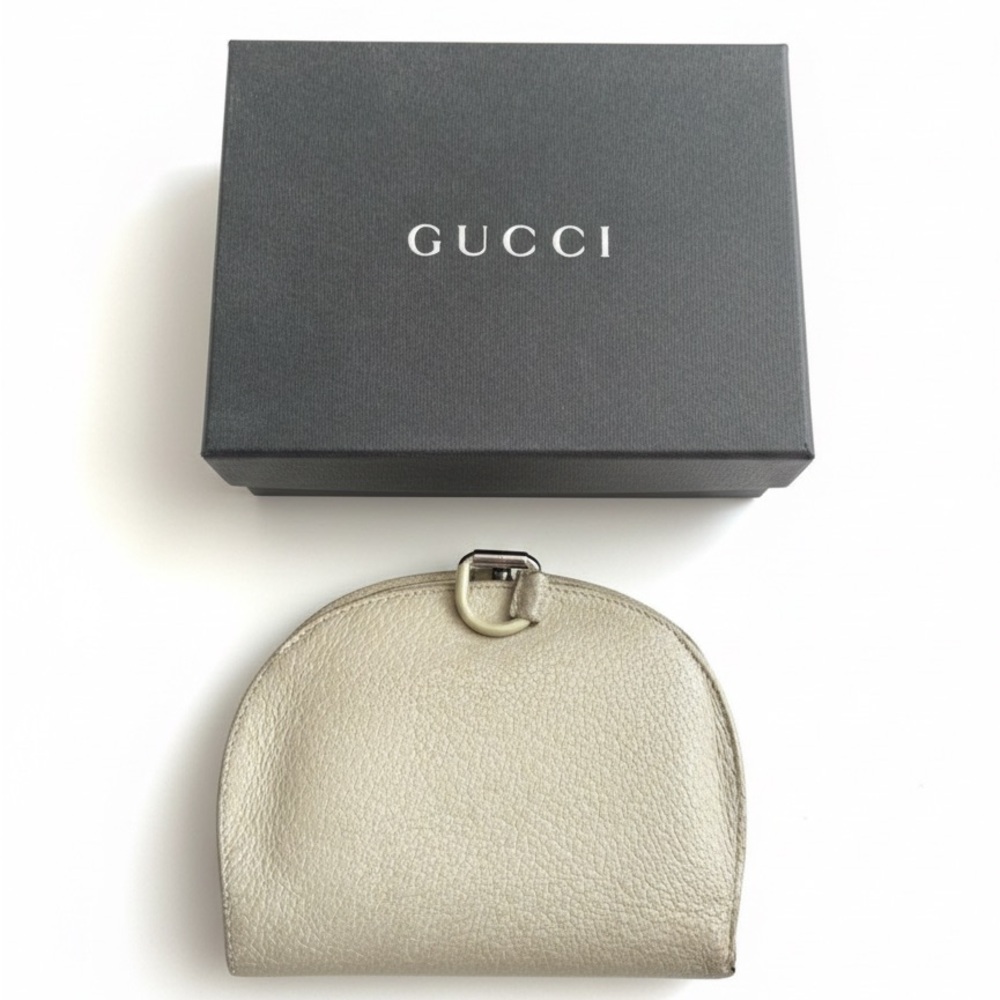 Gucci Half Moon Leather Women's Wallet - Picture 1 of 7